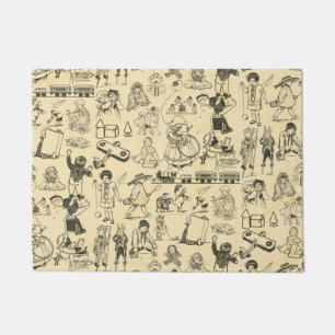 Paillasson Jouets vintages et jeux d'enfants motif