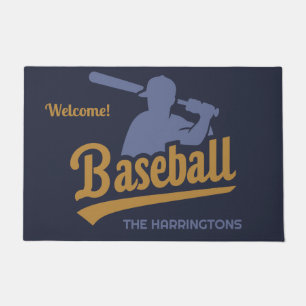 Paillasson Joueur de baseball personnalisé et couleur