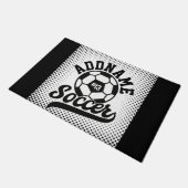 Paillasson Joueur de football AJOUTER LE NOM Équipe de footba (Incliné)