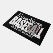 Paillasson Joueur d'équipe de baseball rétro AJOUTER NOM Pins (Incliné)