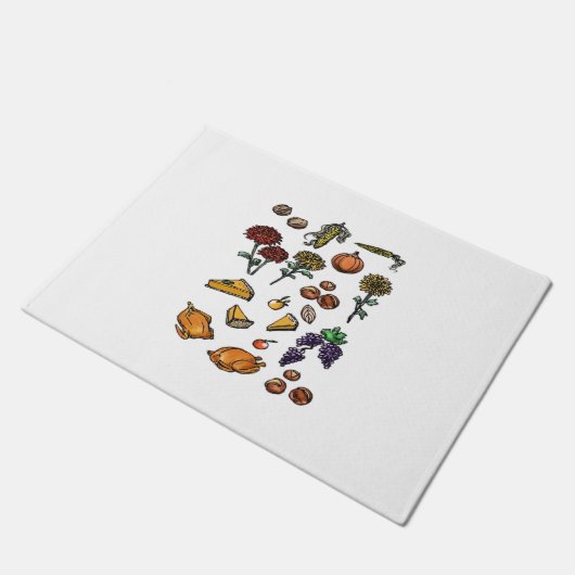 Paillasson Jour d'Action de grâce attributs automne Classic T (Incliné)