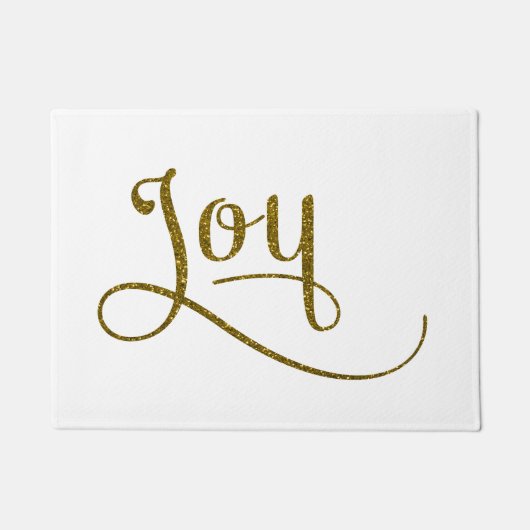Paillasson Joy Script Gold Parties scintillant (Devant)