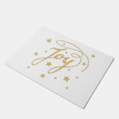 Paillasson JOY Texte Faux Gold Parties scintillant Look Noël (Incliné)