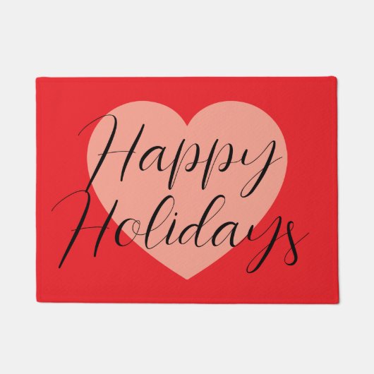 Paillasson Joyeuses Fêtes Joyeux Noël Période de Vacances Cœu (Devant)