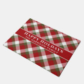 Paillasson Joyeuses Fêtes Plaid de Noël (Incliné)