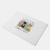 Paillasson Joyeuses Pâques Adorateur de Chat Mignon Lapin Jou (Incliné)