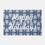 Paillasson Joyeuses vacances Blue Hydrangea Snowflake Porte M (Devant)