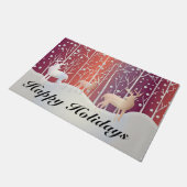 Paillasson Joyeuses vacances Cerf en Forêt (Incliné)