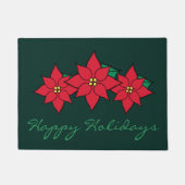 Paillasson Joyeuses vacances Poinsettia Doormat (Devant)