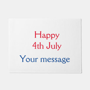 Paillasson Joyeux 4 juillet jour de l'indépendance ajoutez no