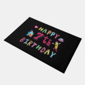 Paillasson Joyeux 7ème anniversaire. 7 ans. (Incliné)