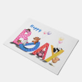 Paillasson Joyeux Anniversaire - Fête des ours de bébé  (Incliné)