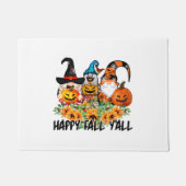 Paillasson Joyeux automne Y'all Gnome Leopard Gnome Sunflower (Devant)