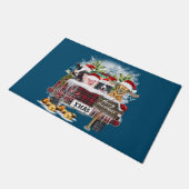 Paillasson Joyeux Buffalo Plaid Vaches Cochon Collie Chien (Incliné)