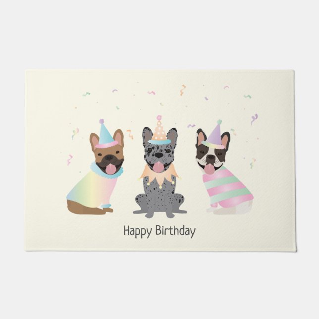 Paillasson Joyeux Bulldogs français (Devant)