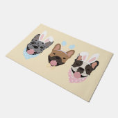 Paillasson Joyeux Bulldogs français de Pâques (Incliné)