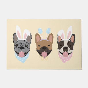 Paillasson Joyeux Bulldogs français de Pâques