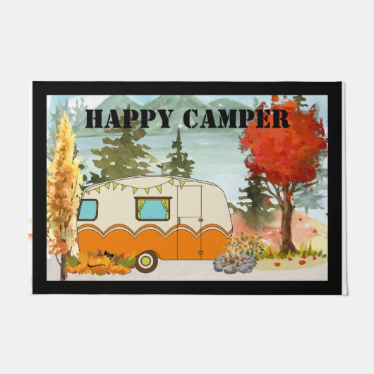 Paillasson Joyeux Camper Automne Porte Mat (Devant)