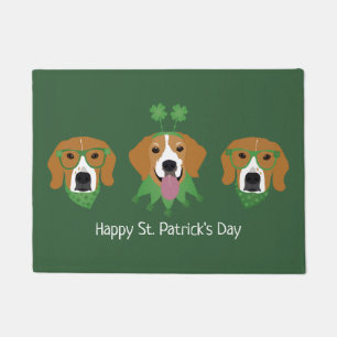 Paillasson Joyeux chien Beagle Jour de la Saint Patrick