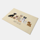 Paillasson Joyeux Chiens de Pâques (Incliné)