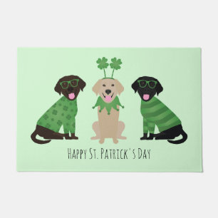 Paillasson Joyeux Chiens du Labrador Jour de la Saint Patrick
