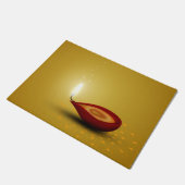 Paillasson Joyeux Diwali Diya - mat de porte (Incliné)