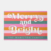 Paillasson Joyeux et brillant Grille de Noël moderne sur mesu (Devant)