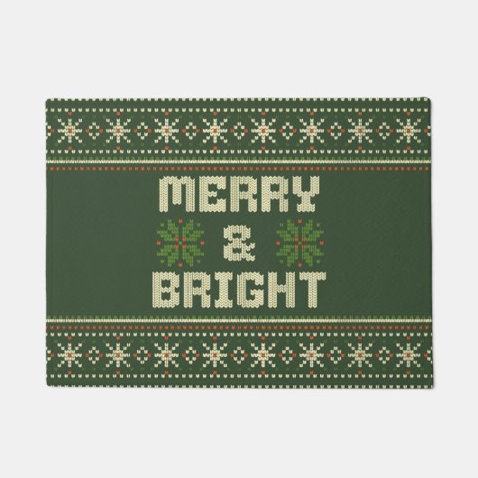 Paillasson Joyeux et brillant pull de Noël Nordic Knit (Devant)