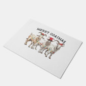 Paillasson Joyeux Goatmas Animal Chèvre Amour Joyeux Noël (Incliné)