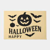 Paillasson Joyeux Halloween avec chauves-souris Citrouilles e (Devant)