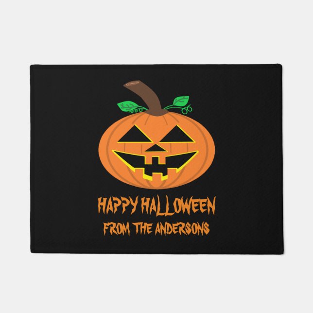 Paillasson Joyeux Halloween Citrouille Door Mat (Devant)