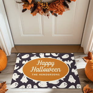 Paillasson Joyeux Halloween Gentil Fantôme Personnalisé
