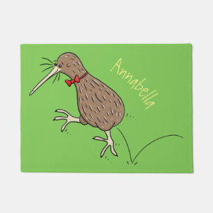 Paillasson Joyeux kiwi de saut avec dessin de cravate arc