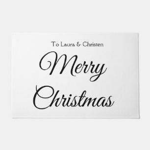 Paillasson Joyeux Noël ajoutez nom texte personnalisé cadeau