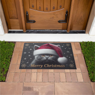 Paillasson Joyeux Noël Bombay Chat, Noël Père Noël Bombay Cha