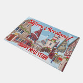 Paillasson Joyeux Noël Bonne année Ville d'hiver (Incliné)