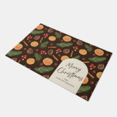 Paillasson Joyeux Noël botanique moderne personnalisé (Incliné)