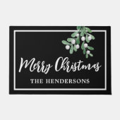 Paillasson Joyeux Noël customisé Noir (Devant)