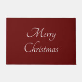 Paillasson Joyeux Noël Élégant Script Classic Rouge (Devant)