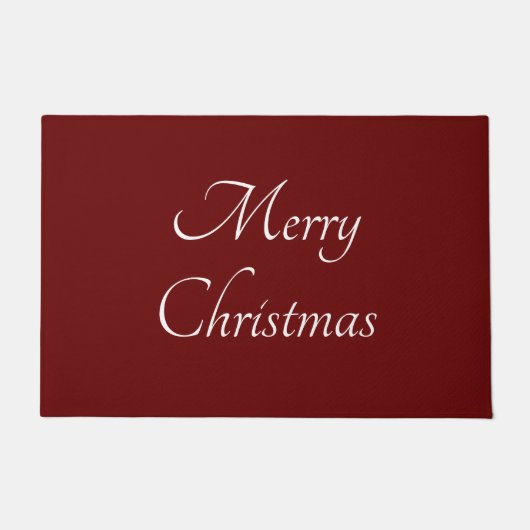 Paillasson Joyeux Noël Élégant Script Classic Rouge (Devant)
