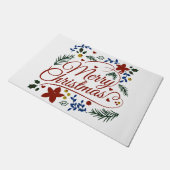 Paillasson Joyeux Noël floral (Incliné)