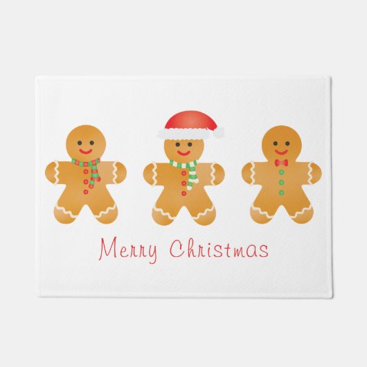 Paillasson Joyeux Noël Gingerbread Hommes (Devant)