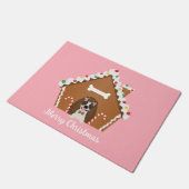 Paillasson Joyeux Noël Gingerbread Maison de chien (Incliné)