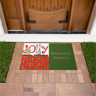 Paillasson Joyeux Noël Gingerman Green Matt Doormat