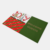 Paillasson Joyeux Noël Gingerman Green Matt Doormat (Incliné)