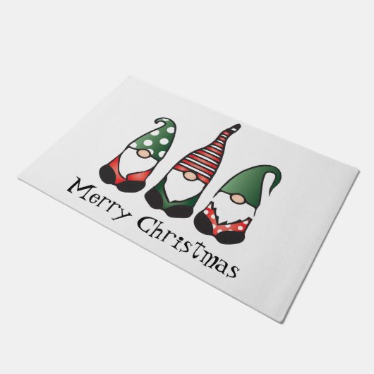 Paillasson Joyeux Noël Gnomes Rouge Vert (Incliné)