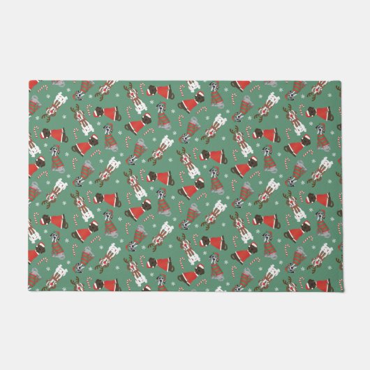 Paillasson Joyeux Noël Grands Chiens Danois (Devant)