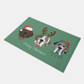 Paillasson Joyeux Noël Grands Chiens Danois (Incliné)