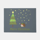 Paillasson Joyeux Noël Hedgehog (Devant)