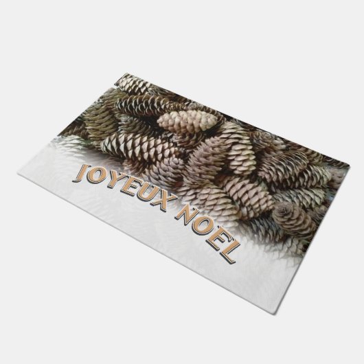 Paillasson Joyeux Noel Noël Pine Cône de Noël (Incliné)